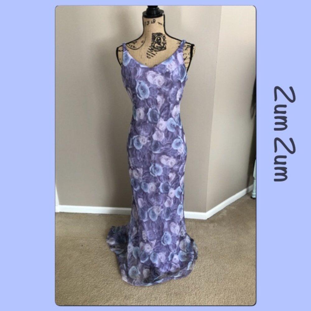 Zum Zum Lavender Floral Sleeveless Maxi Dress